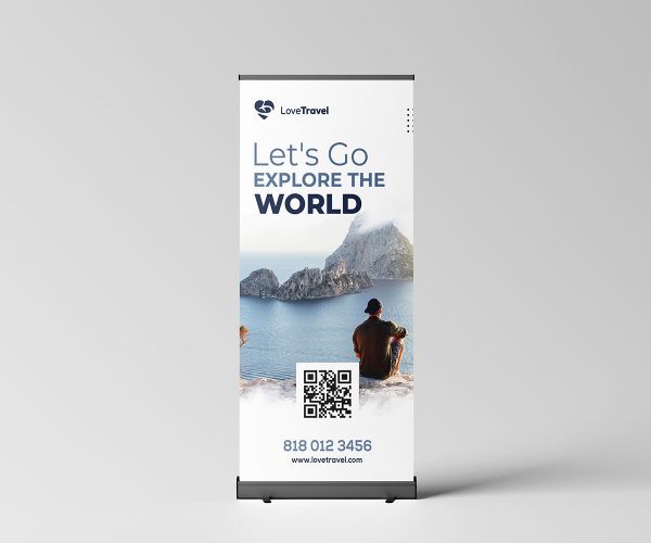 Black Stand Retractable Banner