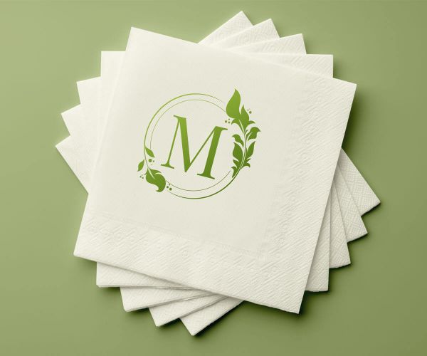 restaurant paper napkins customized logo and