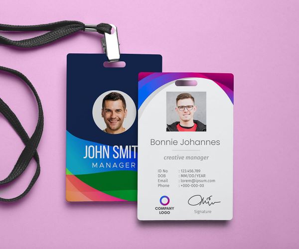 2019 New Design Customized Available ID Badge Holder with Lanyard