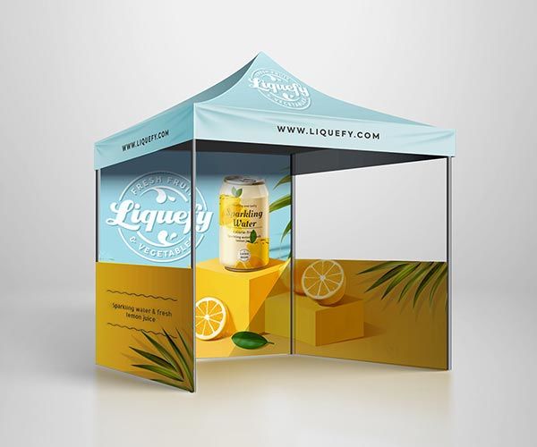 Printed canopy clearance tents