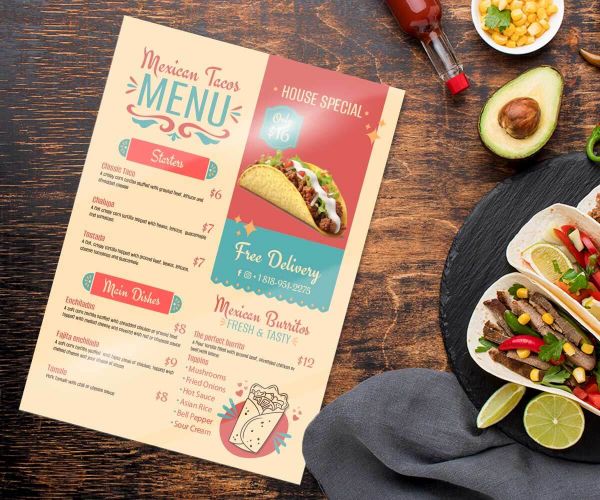 Laminated Menus