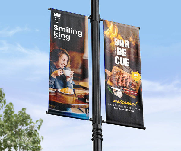 Custom Pole Banner Printing Street Pole Banners Outdoor Pole