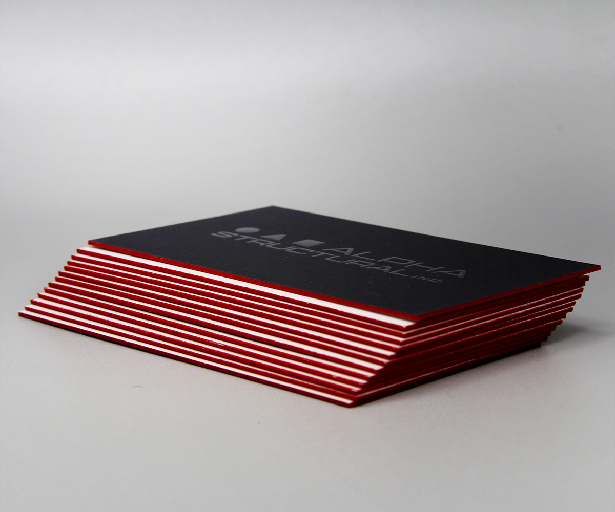 Painted Edge Business Cards Printing, Color Edge Business Card in Los  Angeles