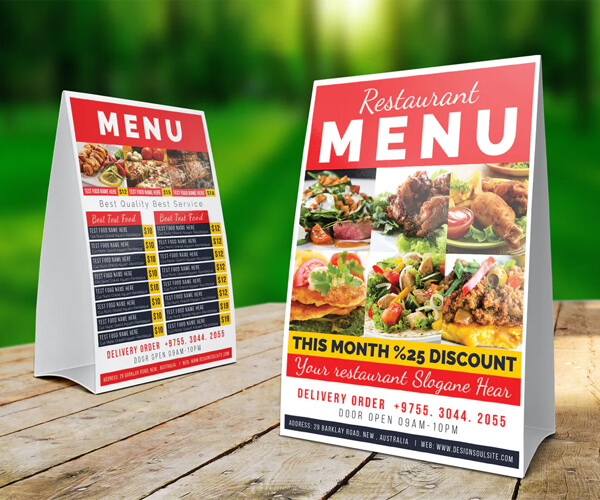 Table Tent Card Printing Los Angeles, Print Table Tent Cards in Los Angeles