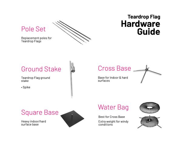 Teardrop Flag Hardware Set Guide