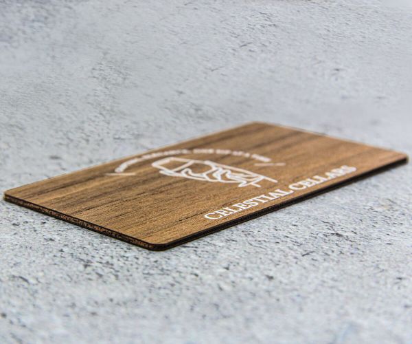 Wooden Business Cards, Bamboo Walnut Wooden Laser Engraved Business Cards