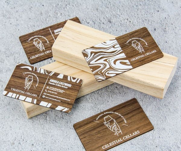 Wood Slice Business Card Magnets Unique Business Cards Wooden