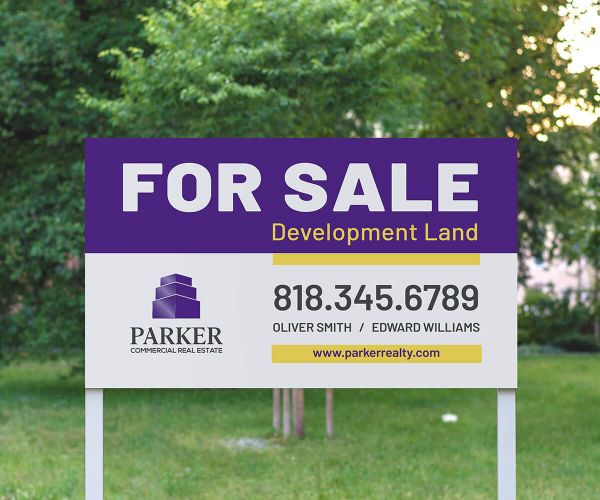 Commercial Real Estate Signs Large 4x8 Plywood Property Site Sign MDO
